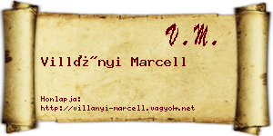 Villányi Marcell névjegykártya